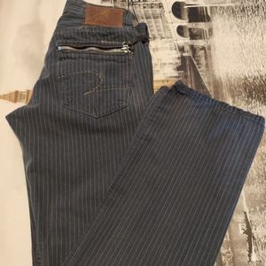 Vintage Z brand stripe Chino pants super low rise straight 29x34 good condition